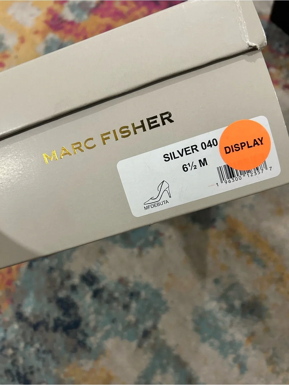 Marc Fisher Silver-Pink Glitter heels